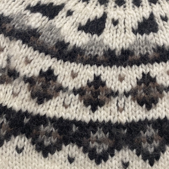 Ann Taylor Loft Sweater Women Small Ivory Fair Isle Gem Wool Alpaca Mohair Blend - Picture 8 of 11